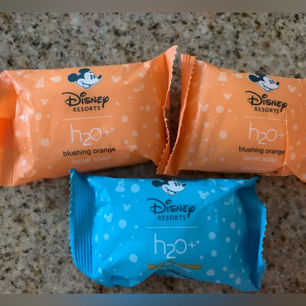 Disney Resorts H2O+ set of 3 Blushing Orange Facial Soaps~ rare find!